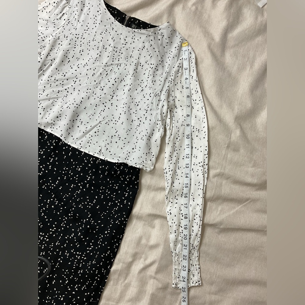 Zara Monochrome Speckled Dress - Picture 5 of 11